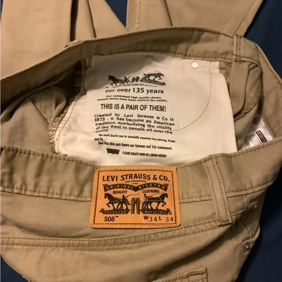Levi’s 508 Tapered Jeans, Tan - Picture 4 of 6